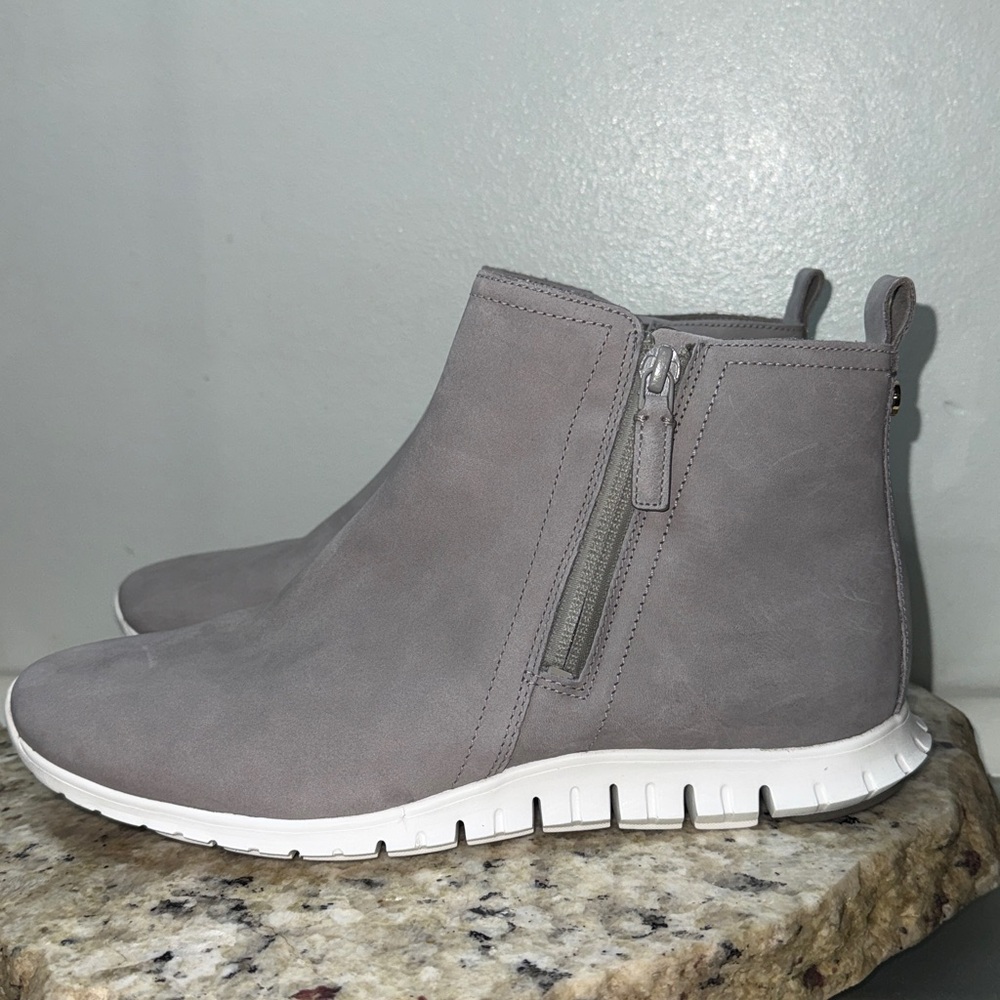 Cole Haan Women Zerogrand Side Zip Gray Waterproof Lightweight Ankle Boot 8.5 B - Picture 5 of 16